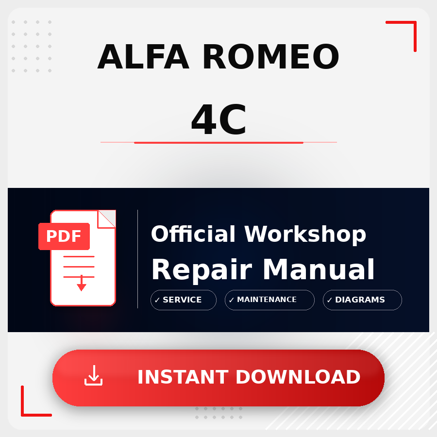 Alfa Romeo 4C Workshop Service Repair Manual