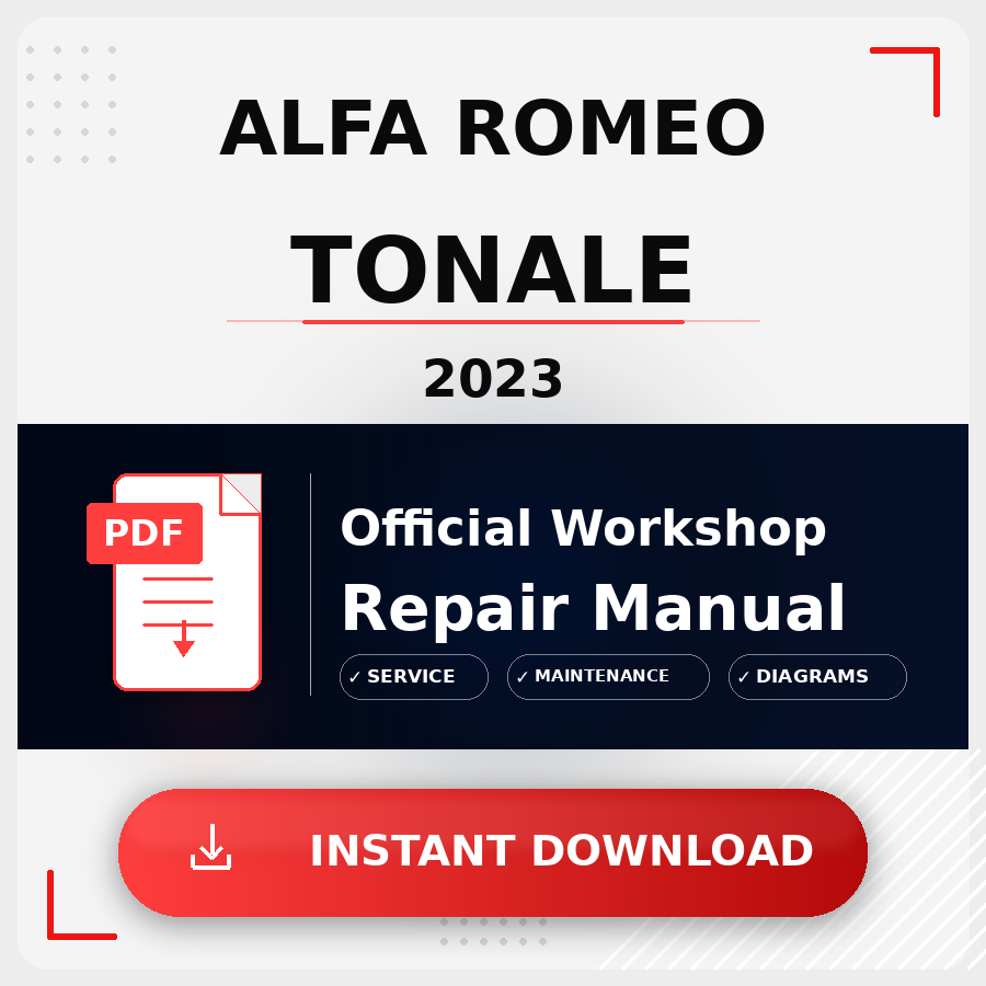 Alfa Romeo Tonale 2023 Workshop Service Repair Manual