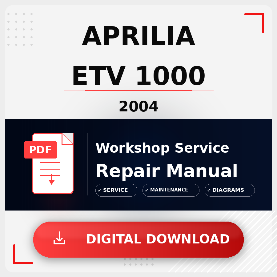 2004 Aprilia Etv 1000 Workshop Service Repair Manual | 2004 Aprilia Etv 1000 Service Manual
