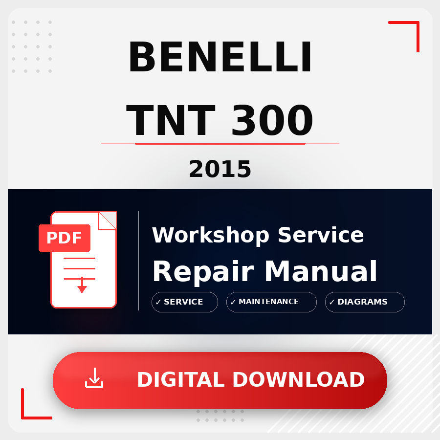 2015 Benelli Tnt 300 Workshop Service Repair Manual | 2015 Benelli Tnt 300 Service Manual