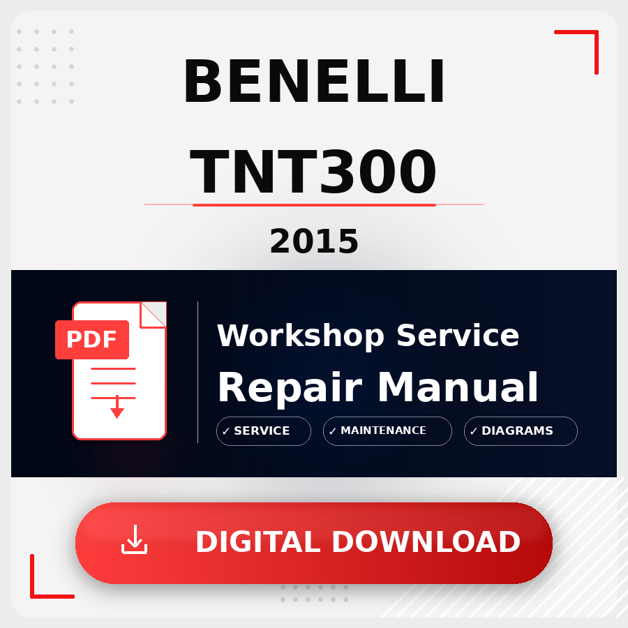 2015 Benelli Tnt300 Workshop Service Repair Manual | 2015 Benelli Tnt300 Service Manual