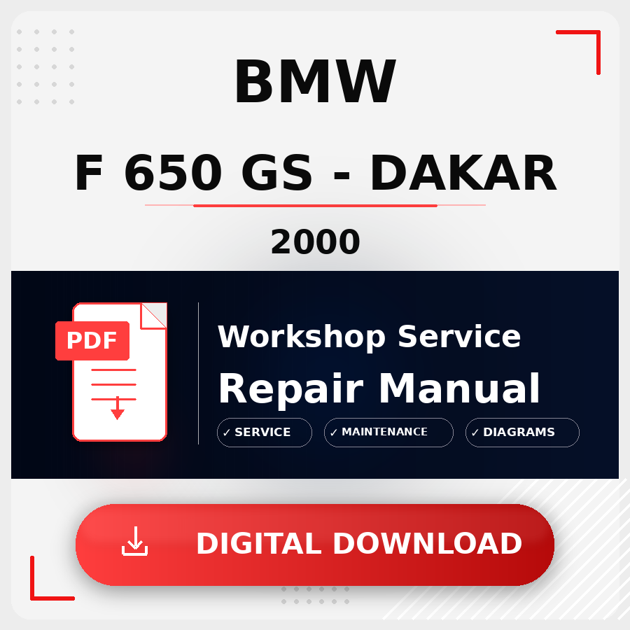 2000 Bmw F 650 Gs - Dakar Workshop Service Repair Manual | 2000 Bmw F 650 Gs - Dakar Service Manual