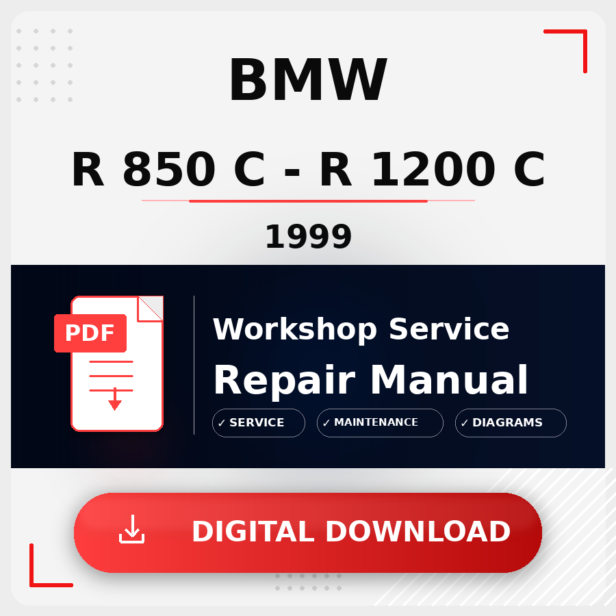 1999 Bmw R 850 C - R 1200 C Workshop Service Repair Manual | 1999 Bmw R 850 C - R 1200 C Service Manual