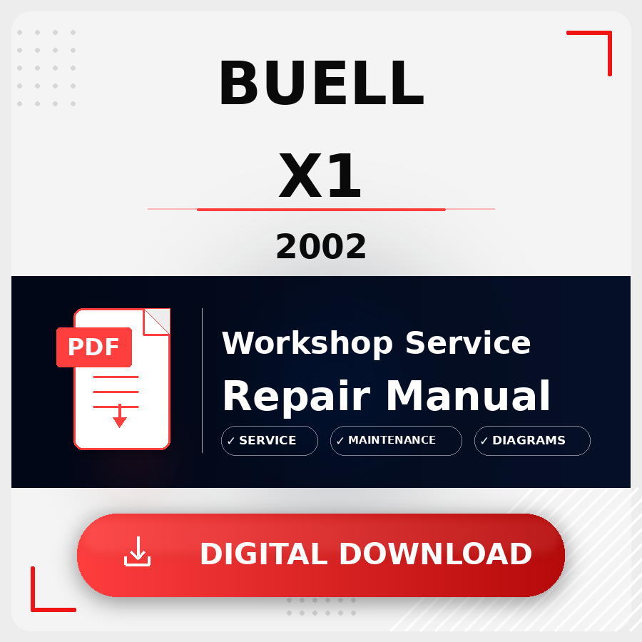 2002 Buell X1 Workshop Service Repair Manual | 2002 Buell X1 Service Manual
