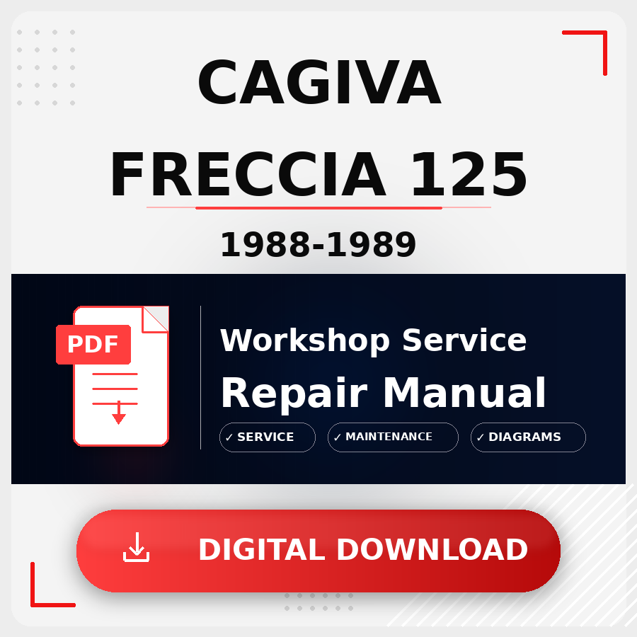 1988 - 1989 Cagiva Freccia 125 Workshop Service Repair Manual | 1988 1989 Cagiva Freccia 125 Service Manual