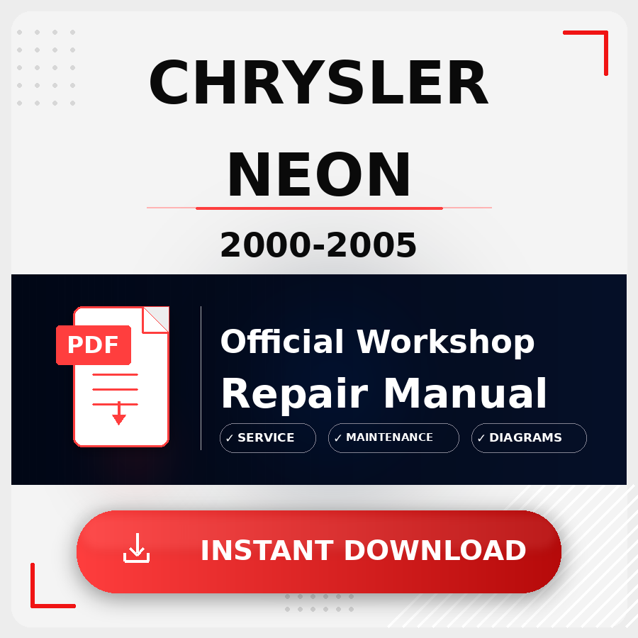 Chrysler Neon 2000-2005 Workshop Service Repair Manual