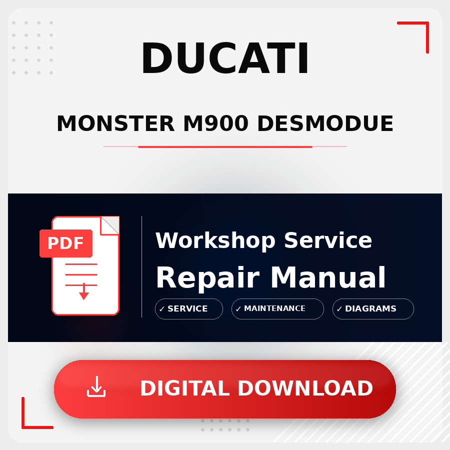 Ducati Monster M900 Desmodue Workshop Service Repair Manual | Ducati Monster M900 Desmodue Service Manual