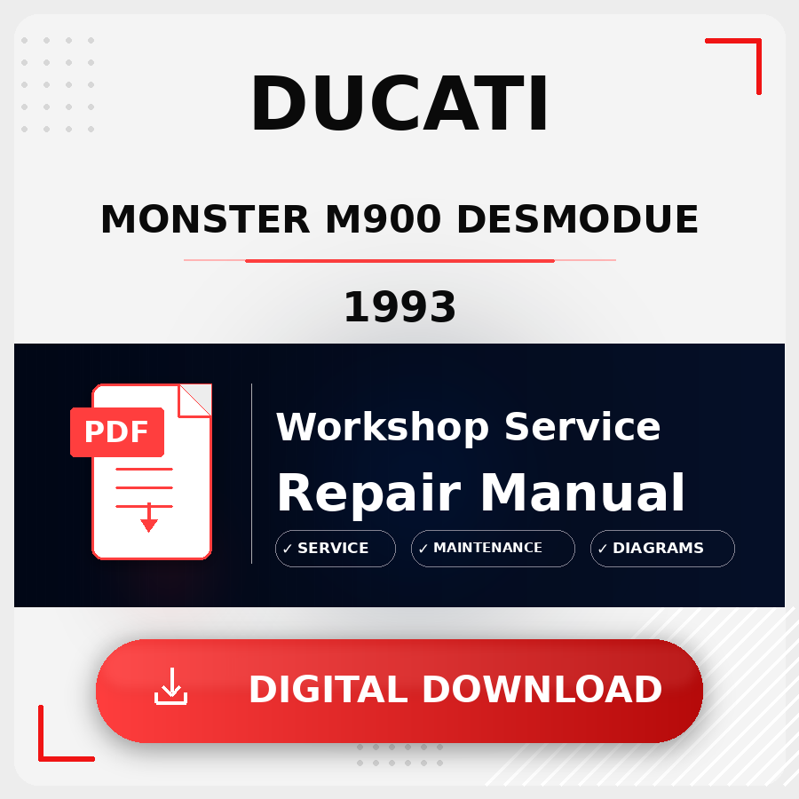1993 Ducati Monster M900 Desmodue Workshop Service Repair Manual | 1993 Ducati Monster M900 Desmodue Service Manual