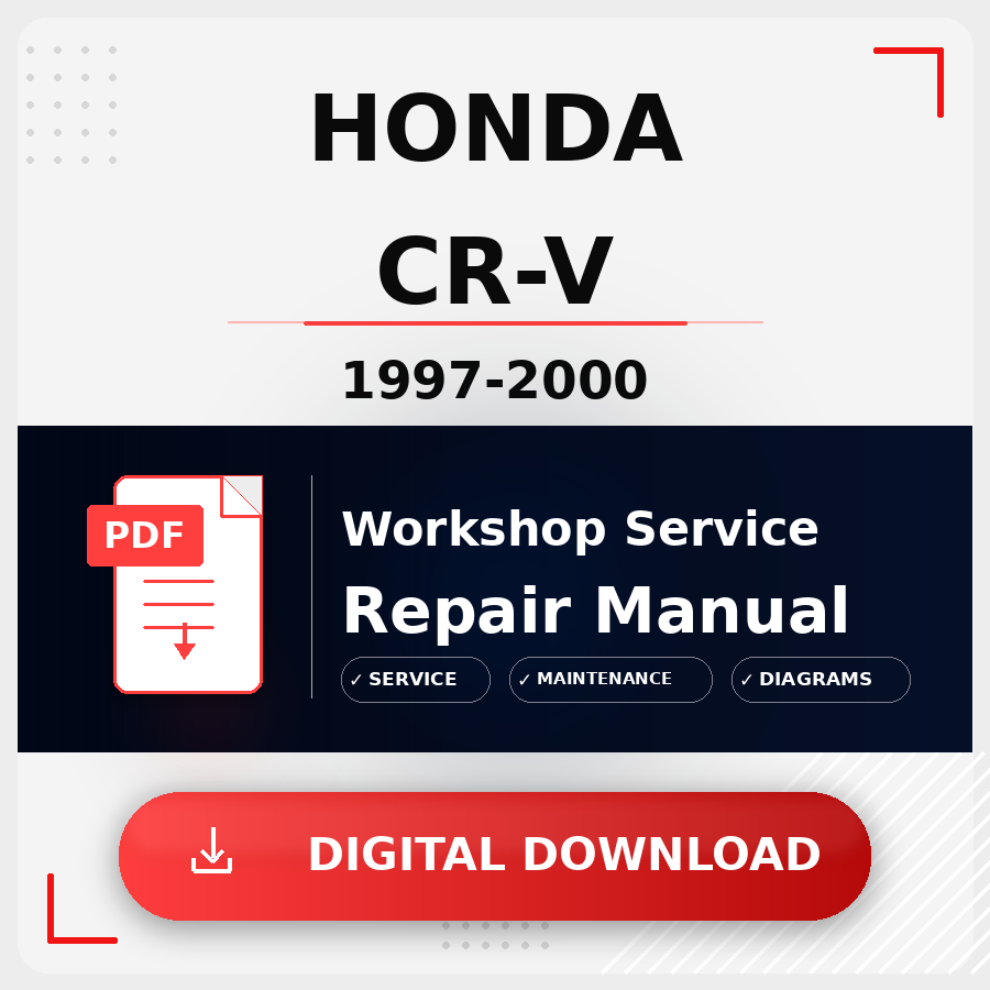 1997 - 2000 Honda Cr-V Workshop Service Repair Manual | 1997 1998 1999 2000 Honda Cr-V Service Manual
