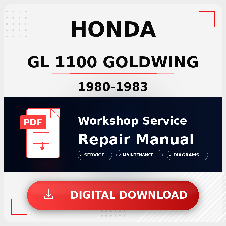1980 - 1983 Honda Gl 1100 Goldwing Workshop Service Repair Manual | 1980 1981 1982 1983 Honda Gl 1100 Goldwing Service Manual