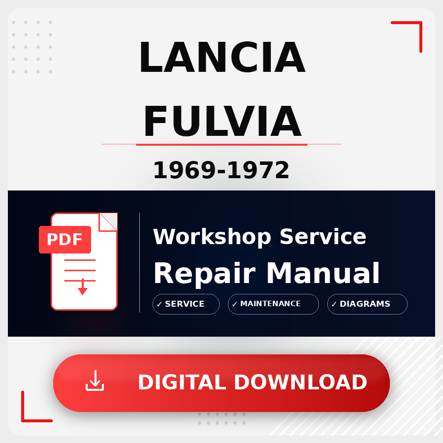 1969 - 1972 Lancia Fulvia Workshop Service Repair Manual | 1969 1970 1971 1972 Lancia Fulvia Service Manual