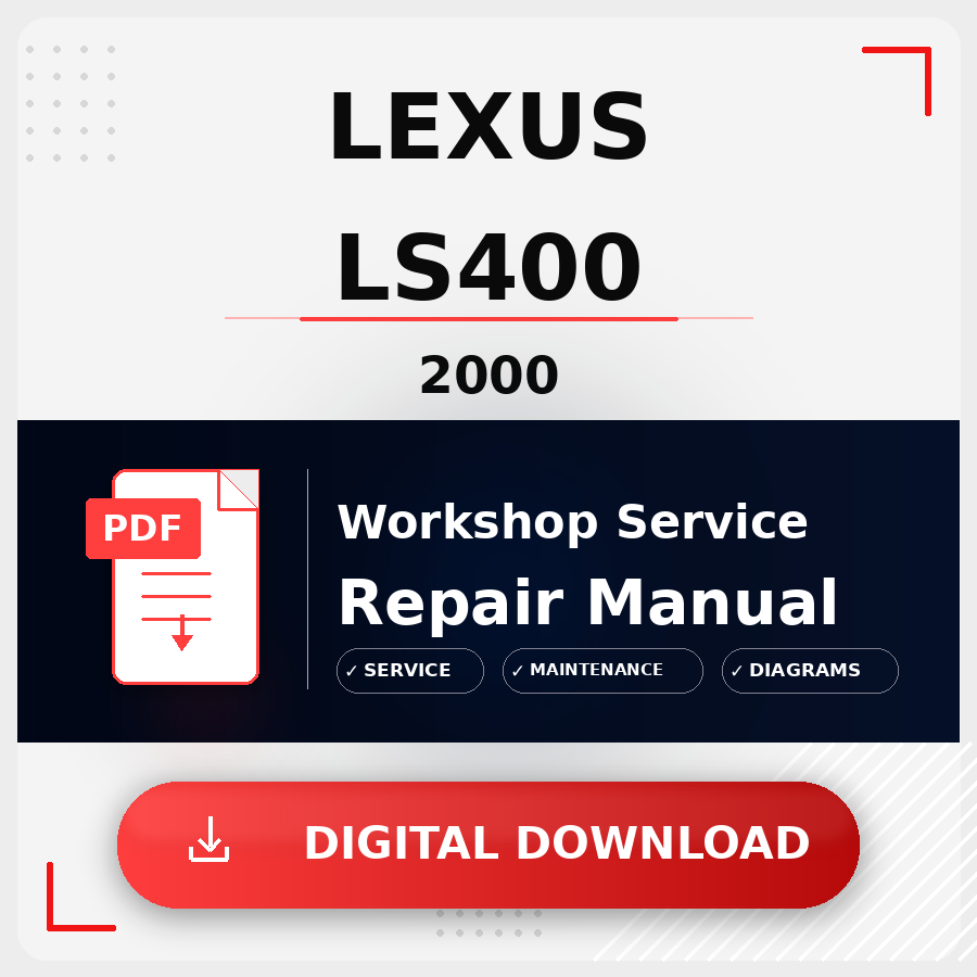 2000 Lexus Ls400 Workshop Service Repair Manual | 2000 Lexus Ls400 Service Manual