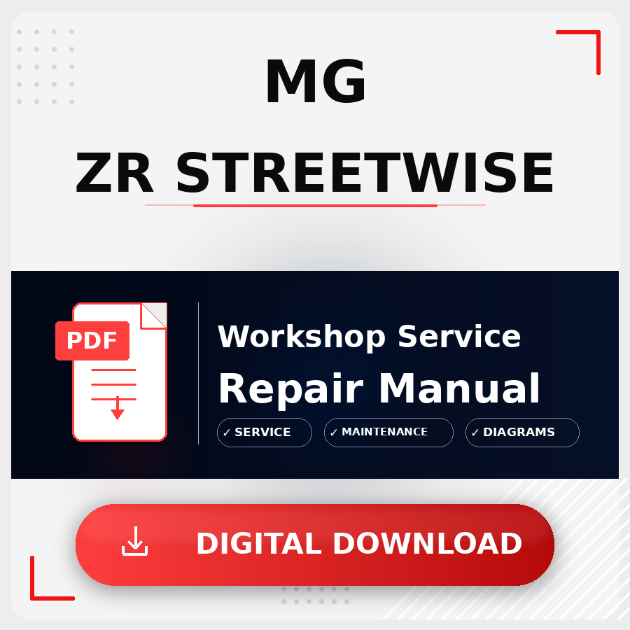 Mg Zr Streetwise Workshop Service Repair Manual | Mg Zr Streetwise Service Manual