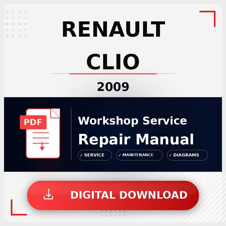 2009 Renault Clio Workshop Service Repair Manual | 2009 Renault Clio Service Manual