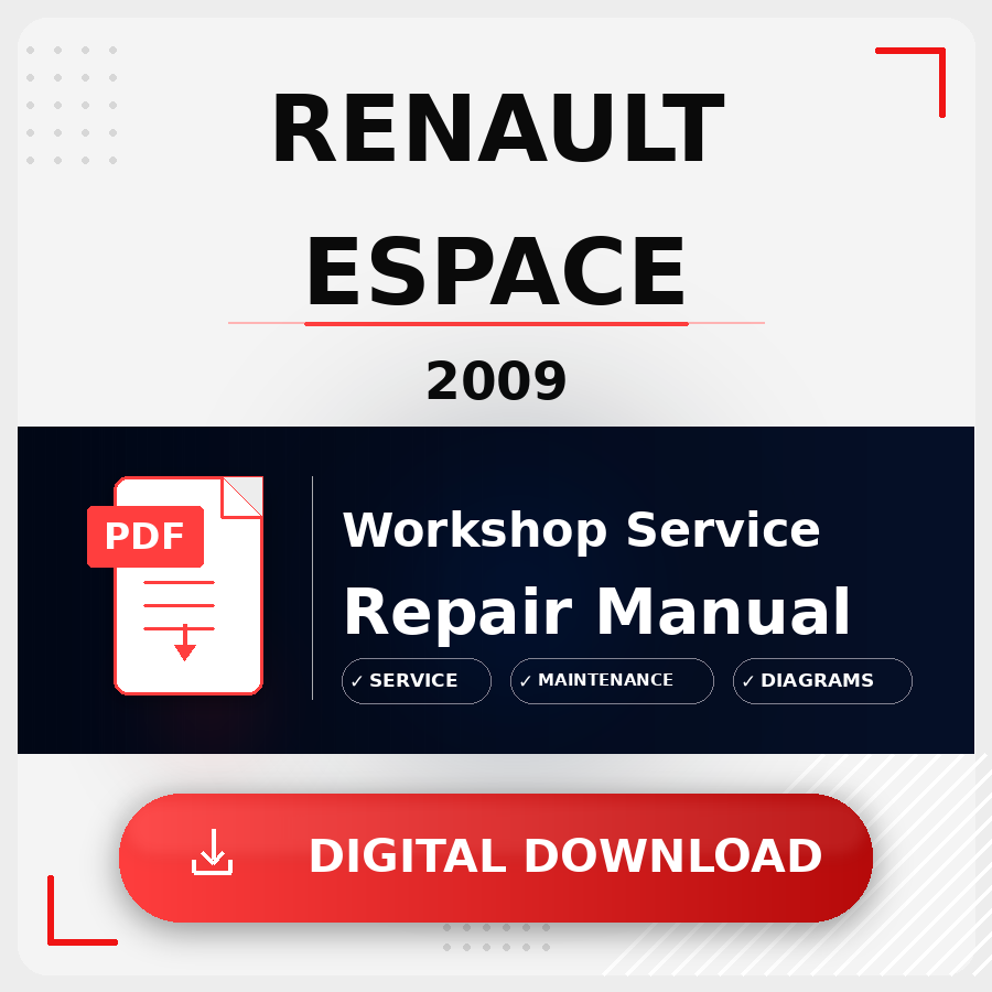 2009 Renault Espace Workshop Service Repair Manual | 2009 Renault Espace Service Manual