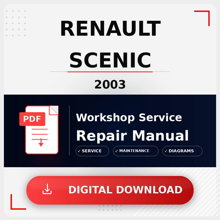 2003 Renault Scenic Workshop Service Repair Manual | 2003 Renault Scenic Service Manual