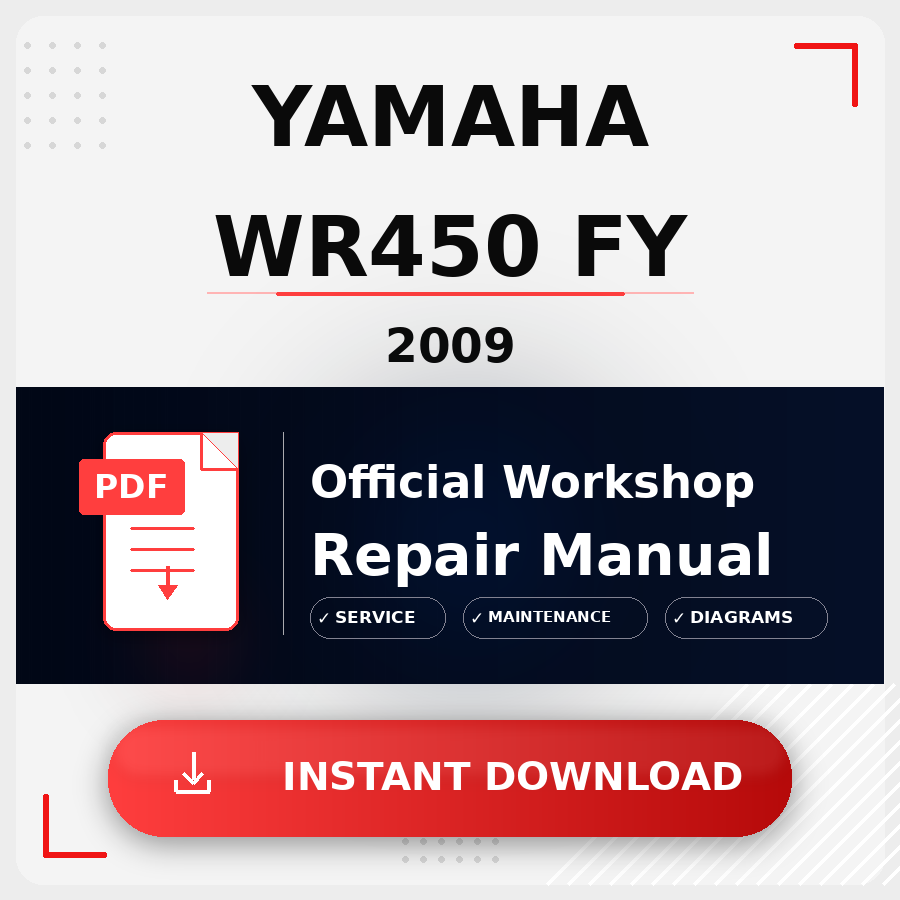Yamaha WR450 FY 2009 Workshop Service Repair Manual