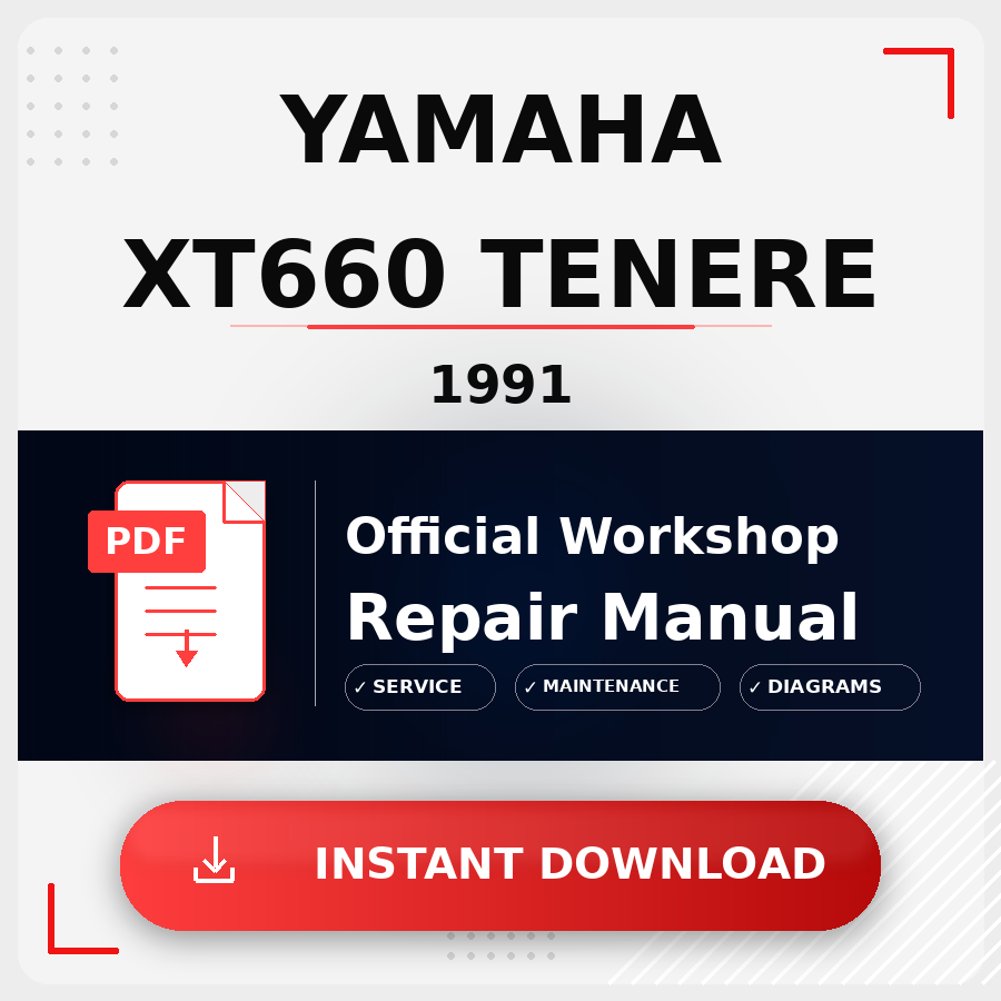 Yamaha XT660 Tenere 1991 Workshop Service Repair Manual